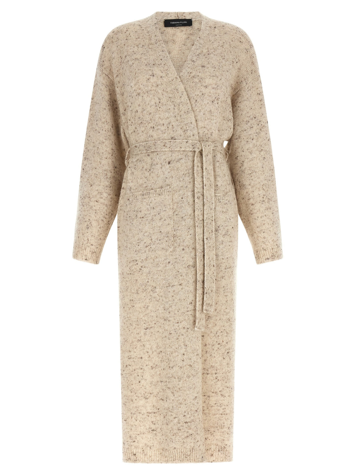 Fabiana Filippi - Buttoned yarn maxi cardigan