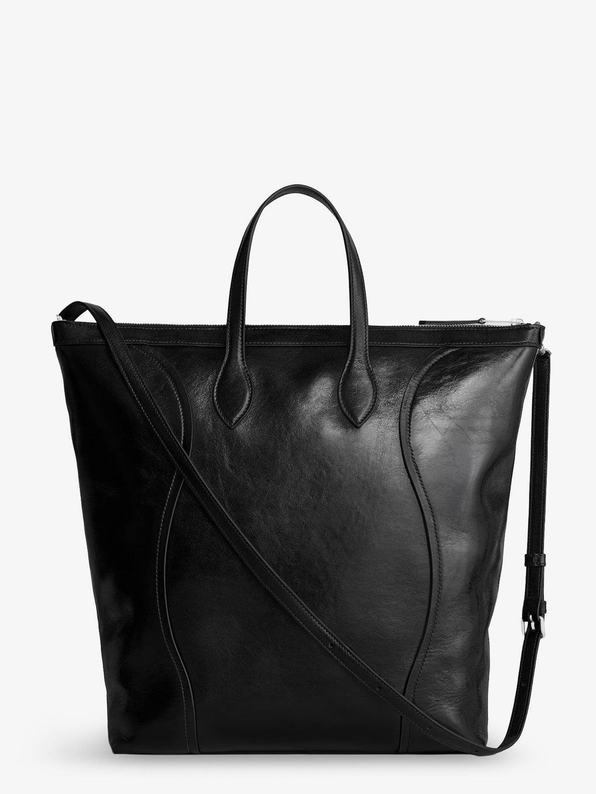 Celine - Cabas leather shopping bag with front logo