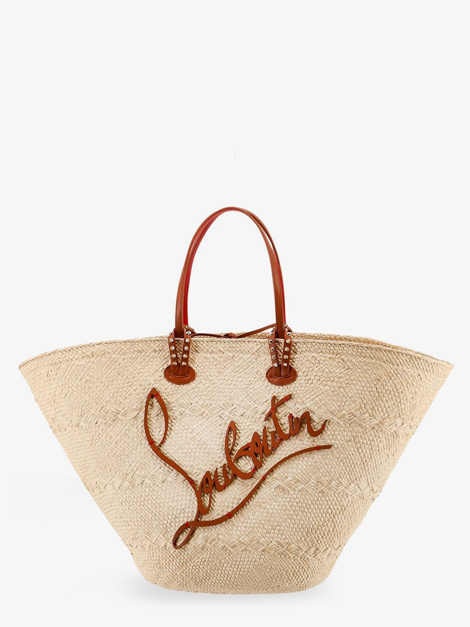 CHRISTIAN LOUBOUTIN Cabata Large raffia shoulder bag