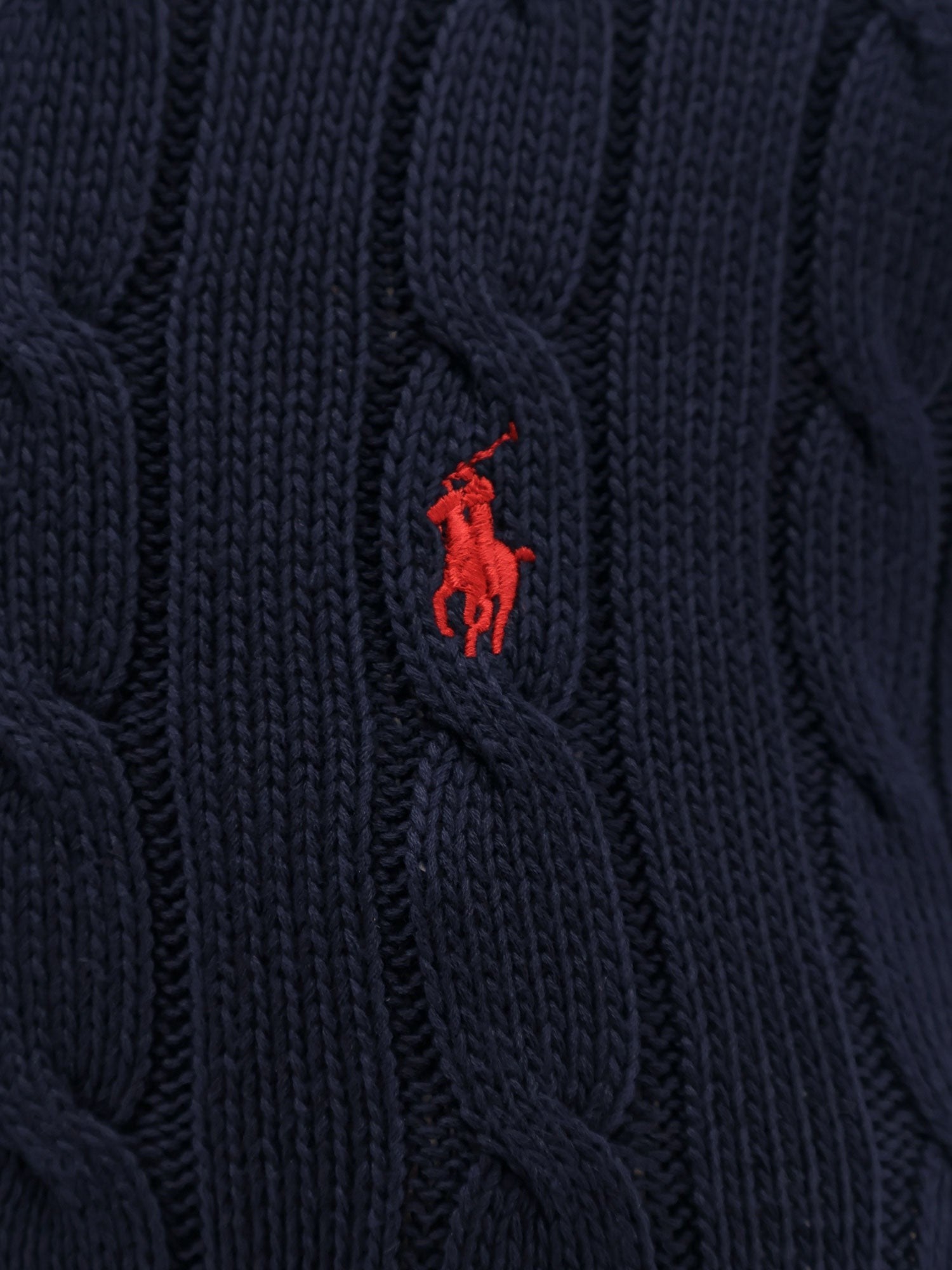 Cable knit cotton sweater