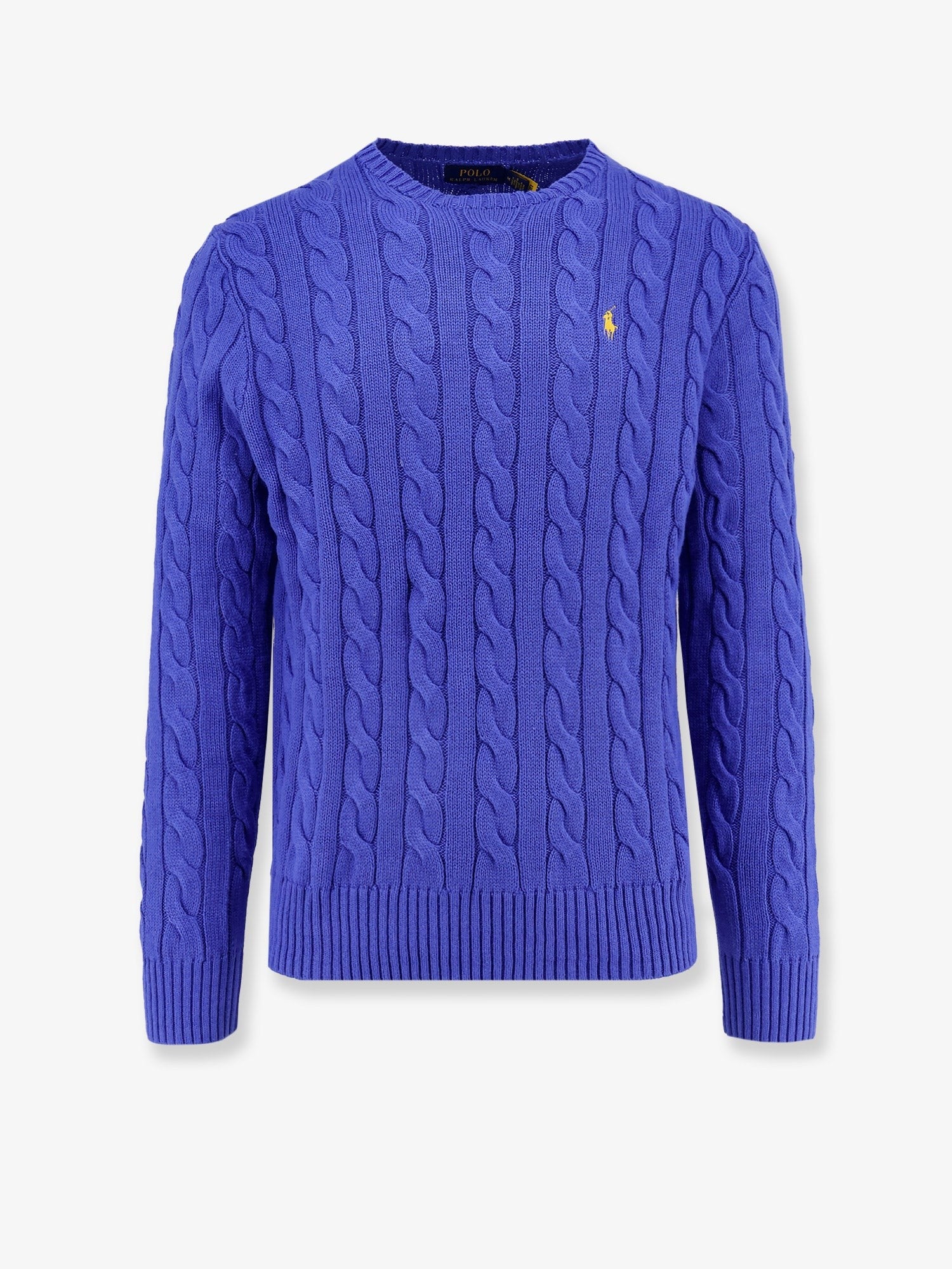 Cable knit sweater with iconic embroidery