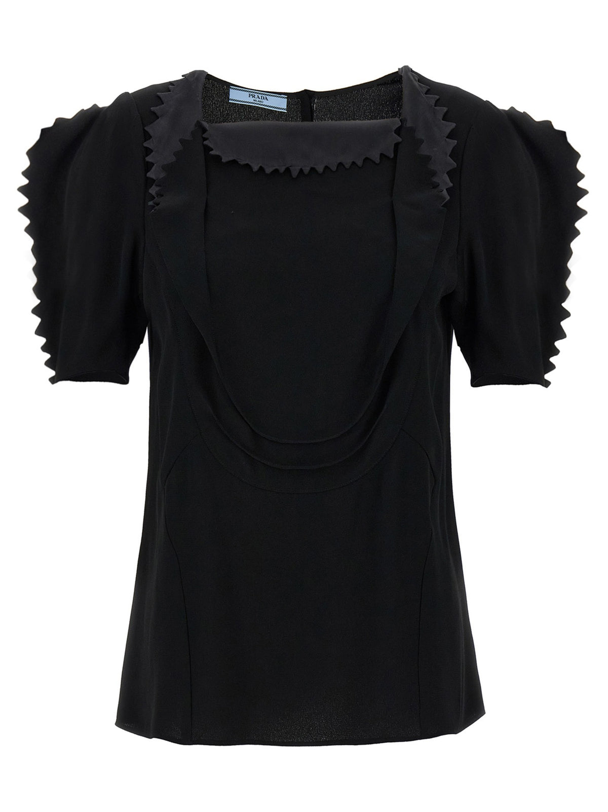 PRADA - Cady crêpe top Black 40 IT