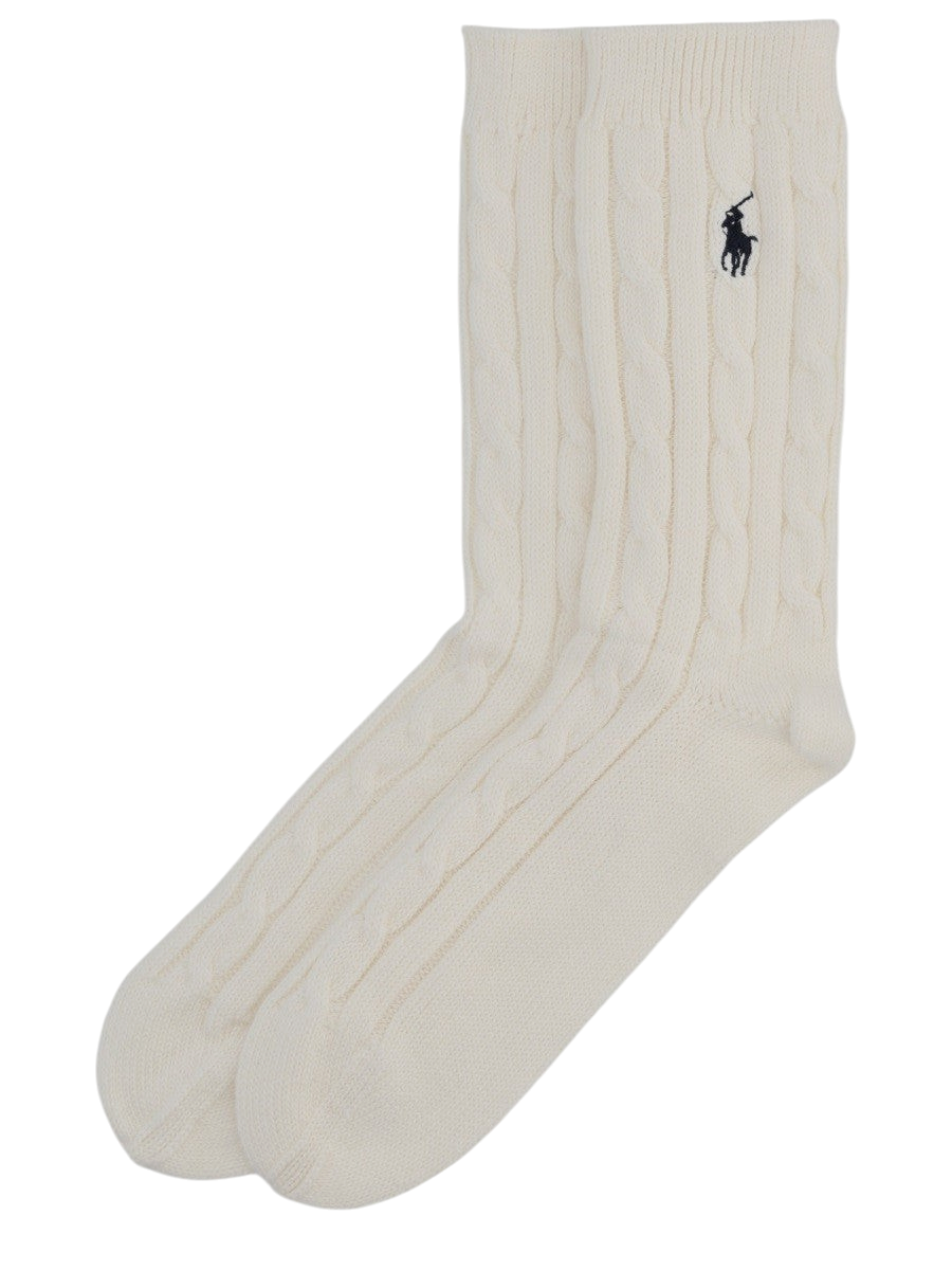 Polo Ralph Lauren - CALZINI CON LOGO Ivory 9-11
