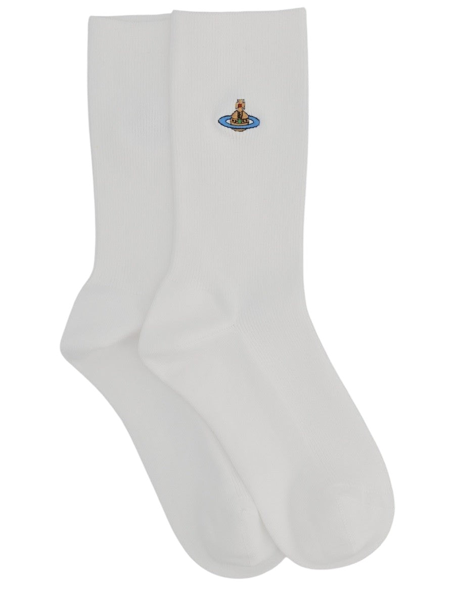 Vivienne Westwood Vivienne Westwood - Socks Ribbed Crew Orb