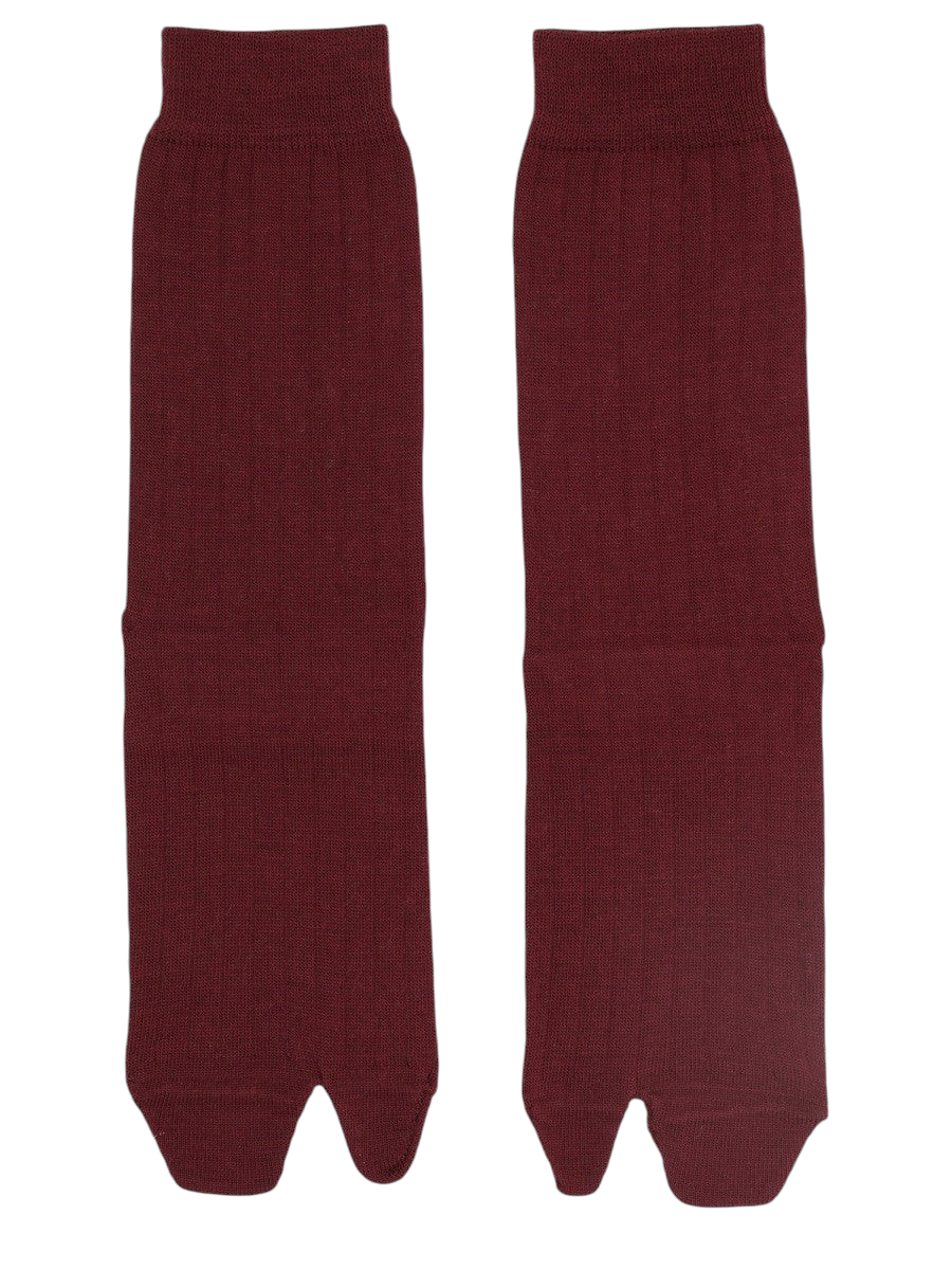 Maison Margiela - "TABI" Socks - Bordeaux Bordeaux