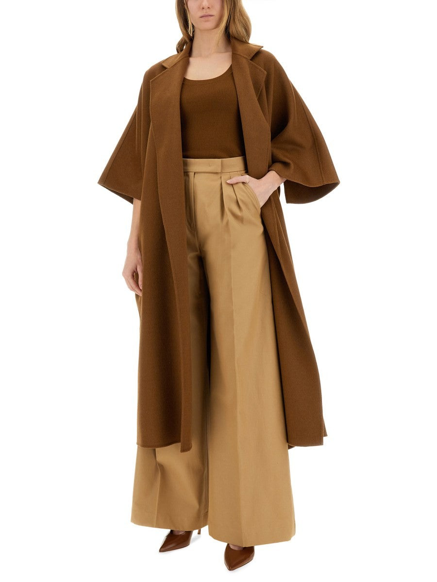 CAMEL DRAP CAPE COAT