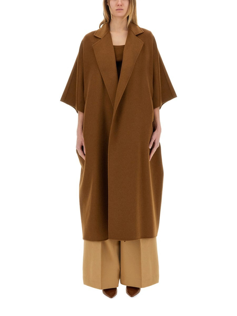 CAMEL DRAP CAPE COAT