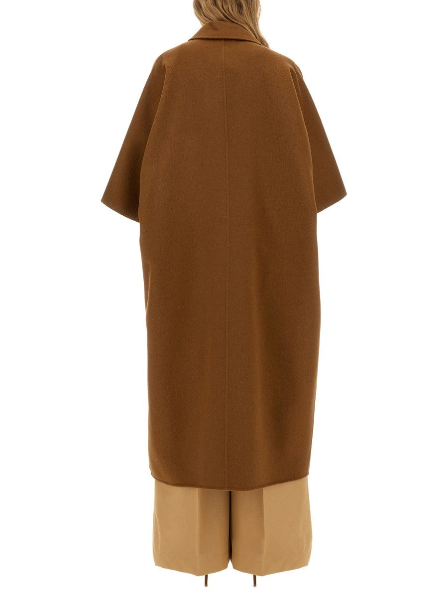 CAMEL DRAP CAPE COAT