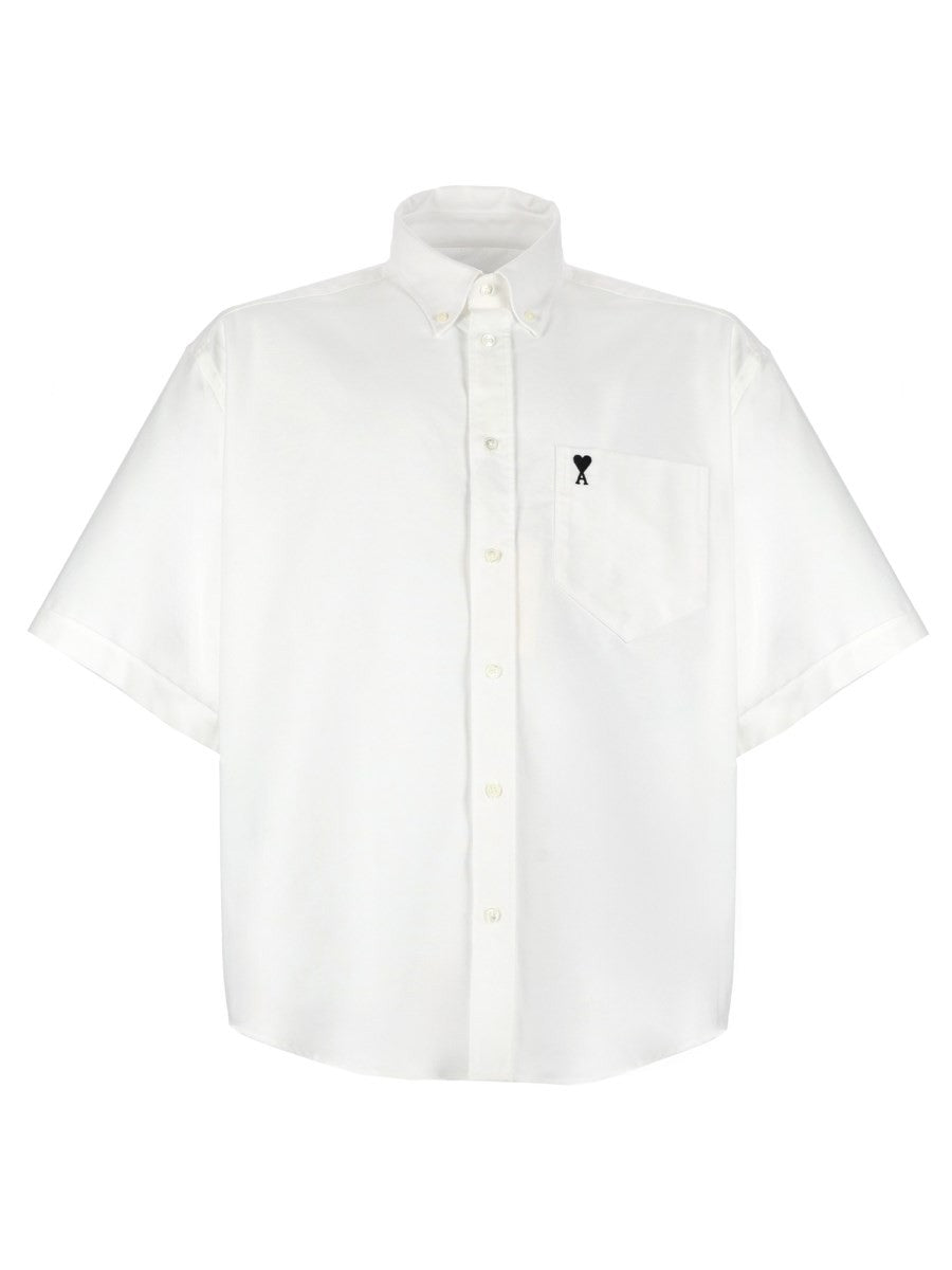 AMI PARIS - CAMICA CON LOGO RICAMATO camica-con-logo-ricamato