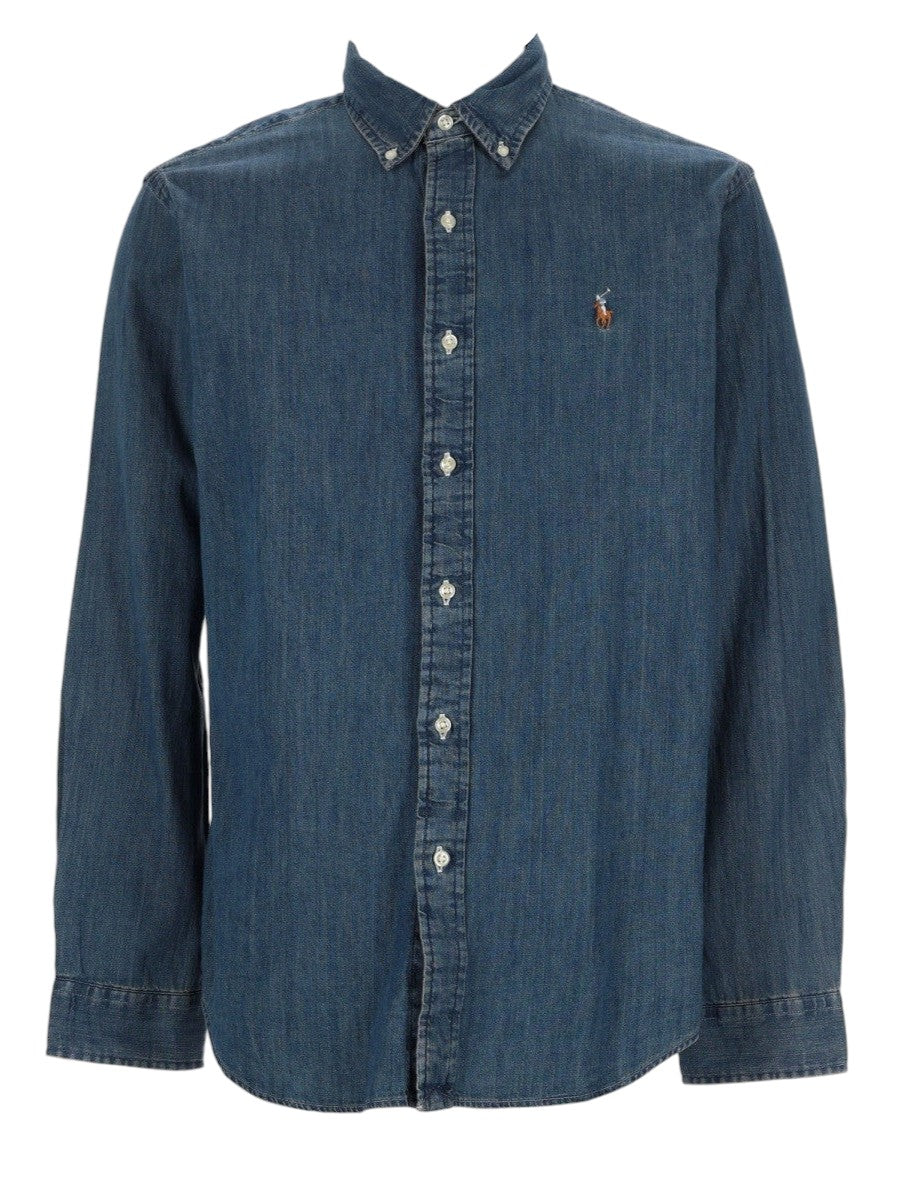 Polo Ralph Lauren - Denim Shirt with Logo camicia-con-logo_09bcfeaa-6b5f-45f8-9476-12e2e6394168