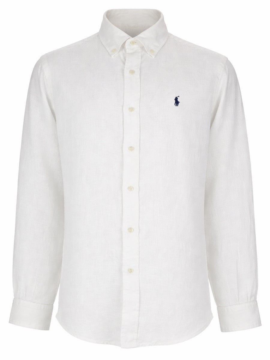 Polo Ralph Lauren - White Cotton Shirt with Logo camicia-con-logo_31452f0d-1ec5-4682-88fb-a891af81f651