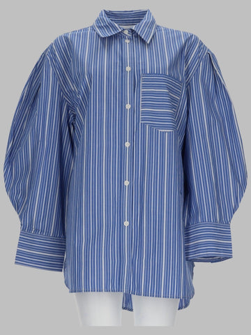 GANNI GANNI - CAMICIA IN COTONE A RIGHE