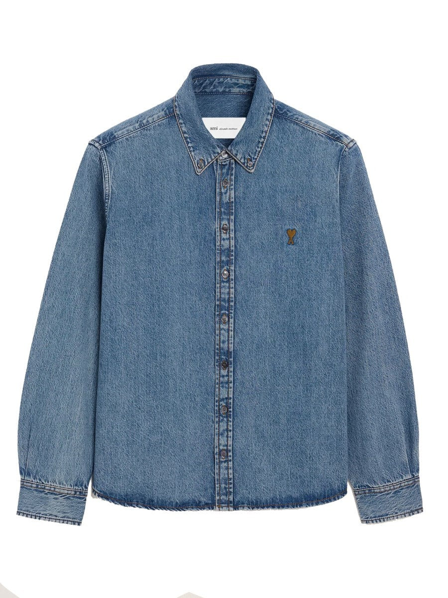 AMI PARIS - CAMICIA IN DENIM Unisex DENIM