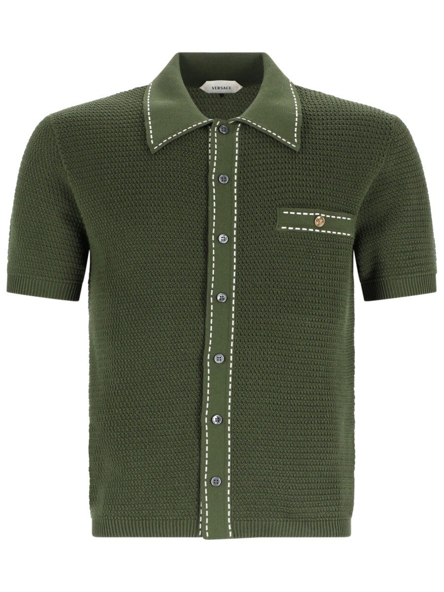 Versace CAMICIA IN MAGLIA DI COTONE