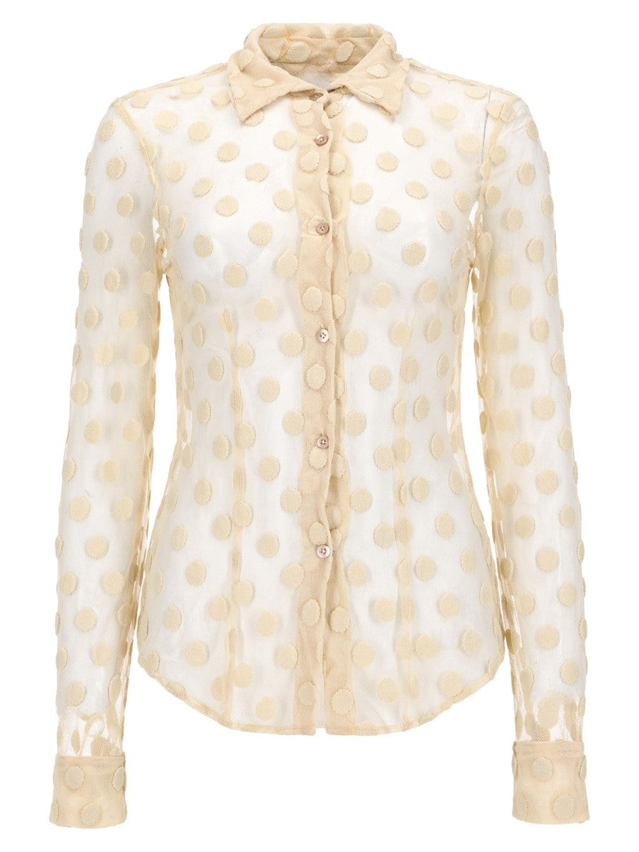 Dries Van Noten Dries Van Noten - CAMICIA IN MESH A POIS