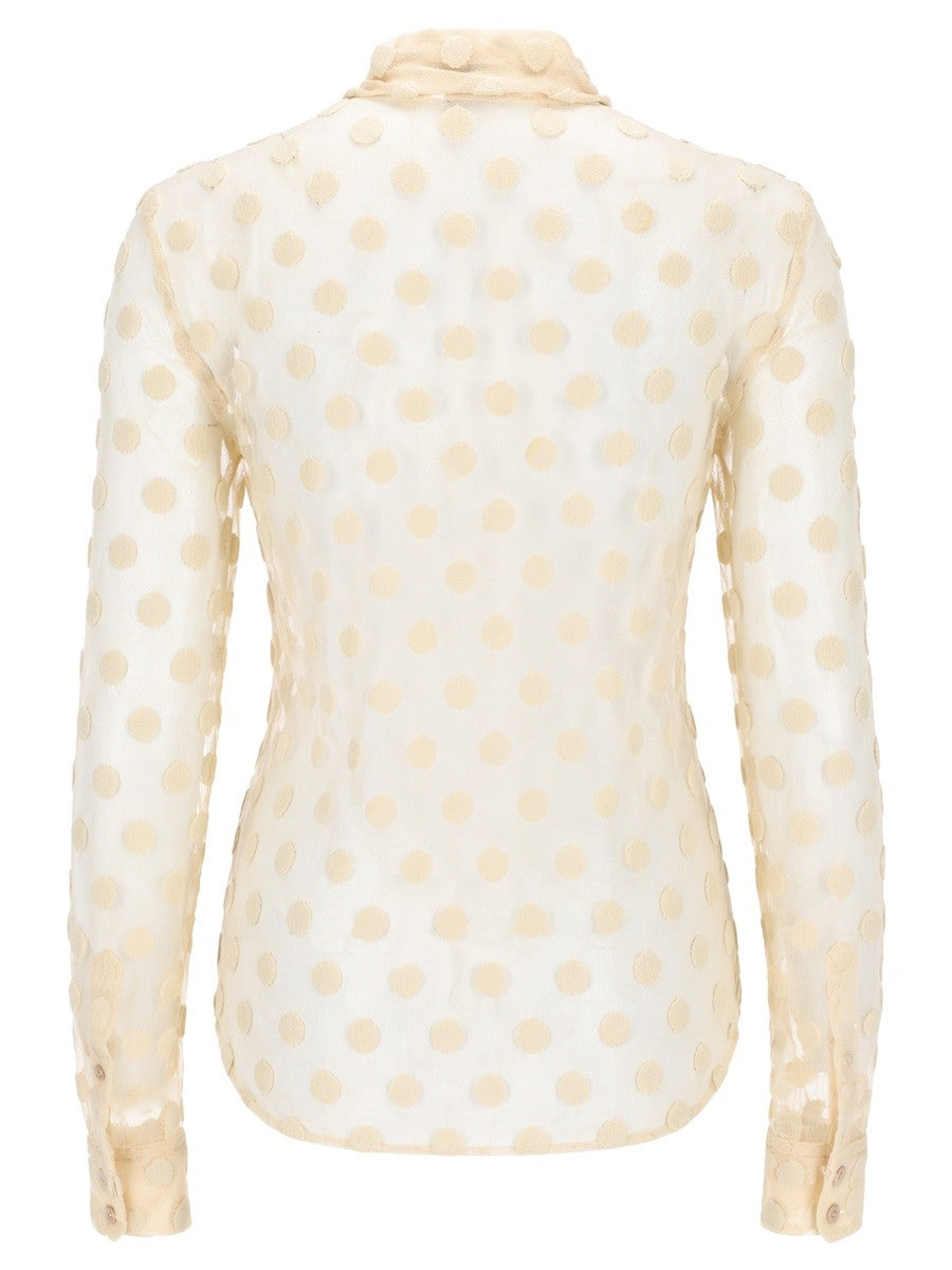 Dries Van Noten Dries Van Noten - CAMICIA IN MESH A POIS