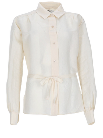 Maison Margiela - CAMICIA IN SETA E COTONE Ivory 40
