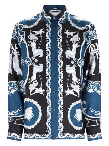 Versace CAMICIA IN SETA STAMPATA
