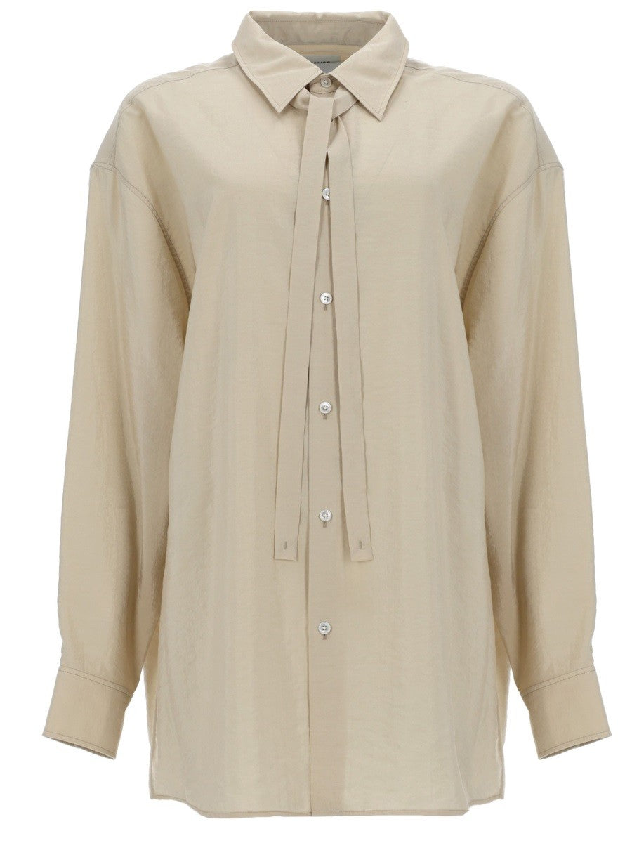 LEMAIRE LEMAIRE - CAMICIA LUNGA CON CRAVATTA