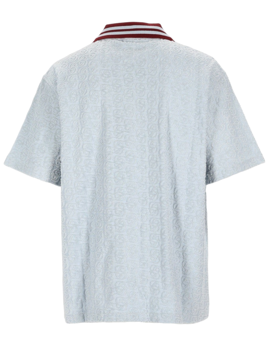 Drole De Monsieur - CAMICIA MONOGRAM IN COTONE Blue