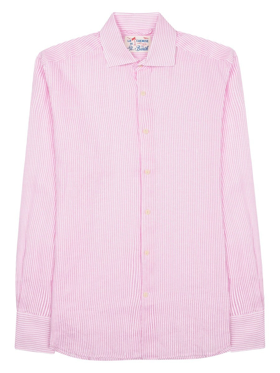 MC2 SAINT BARTH - Pamplona Linen Shirt Pink Pink