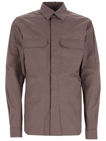 RICK OWENS - "WORK" Poplin Shirt Brown