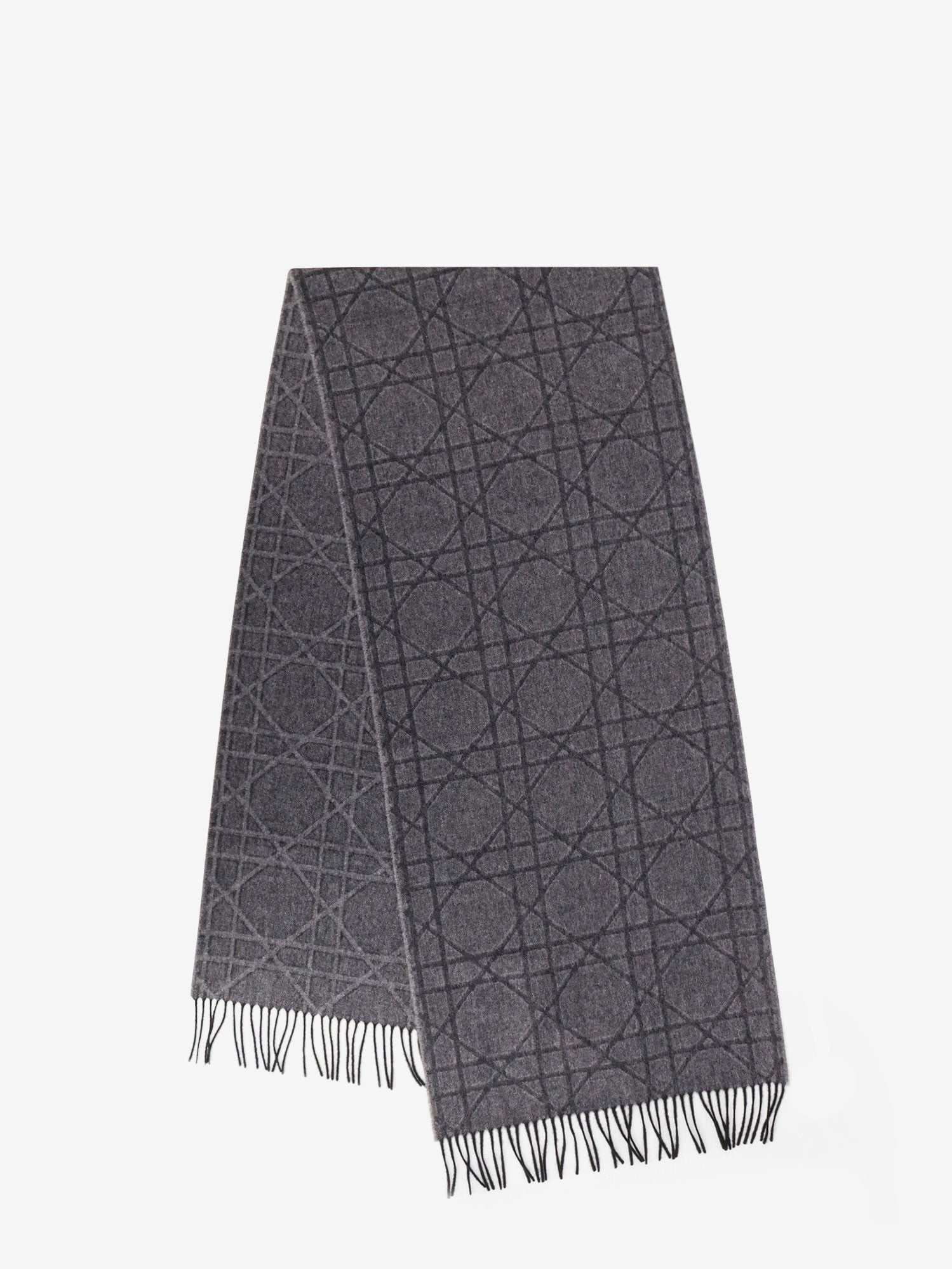 Cannage cashmere and wool scarf