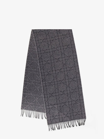 Cannage cashmere and wool scarf