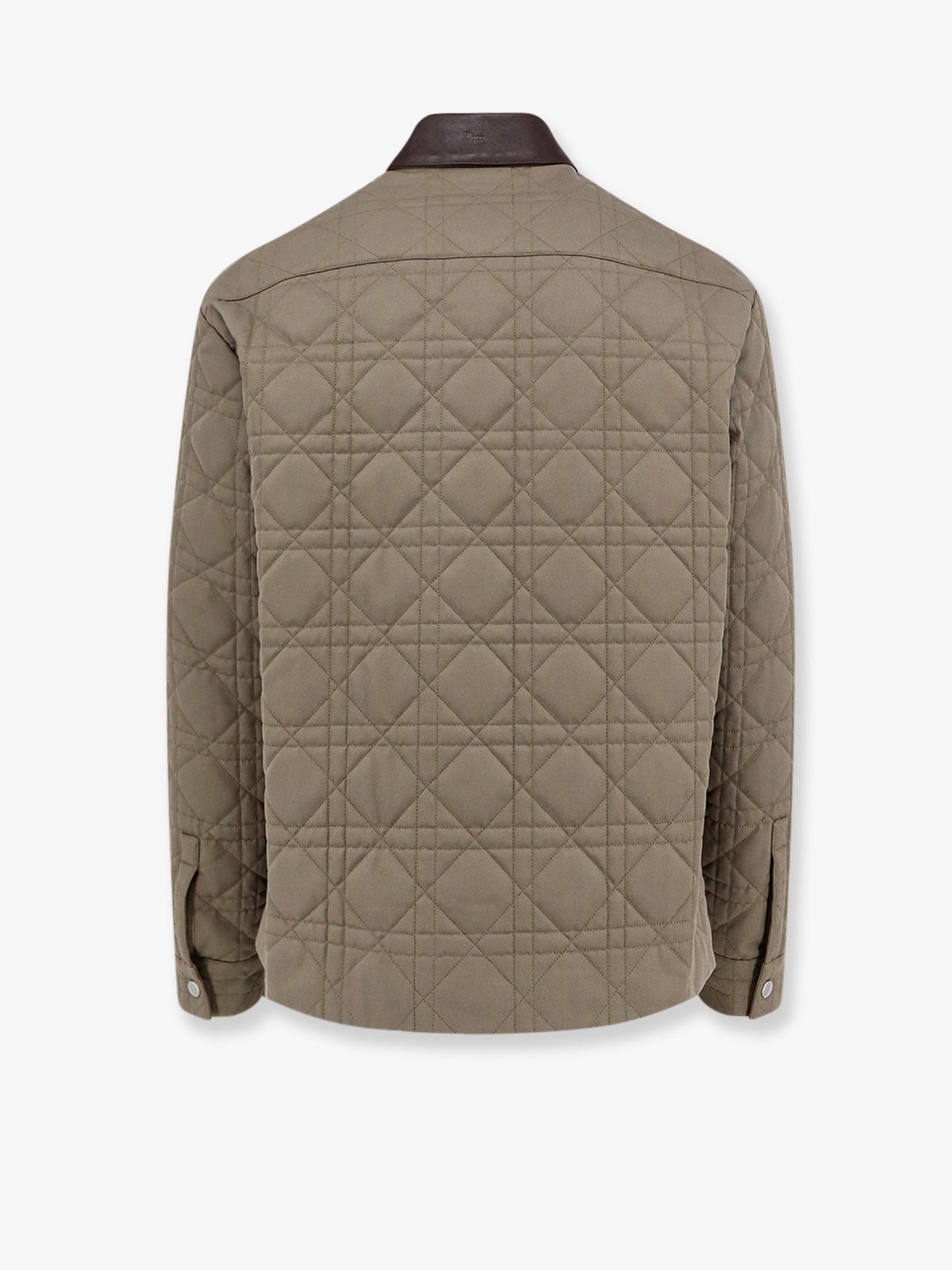 Dior - Cannage Shirt/Jacket with Dior patch and leather collar