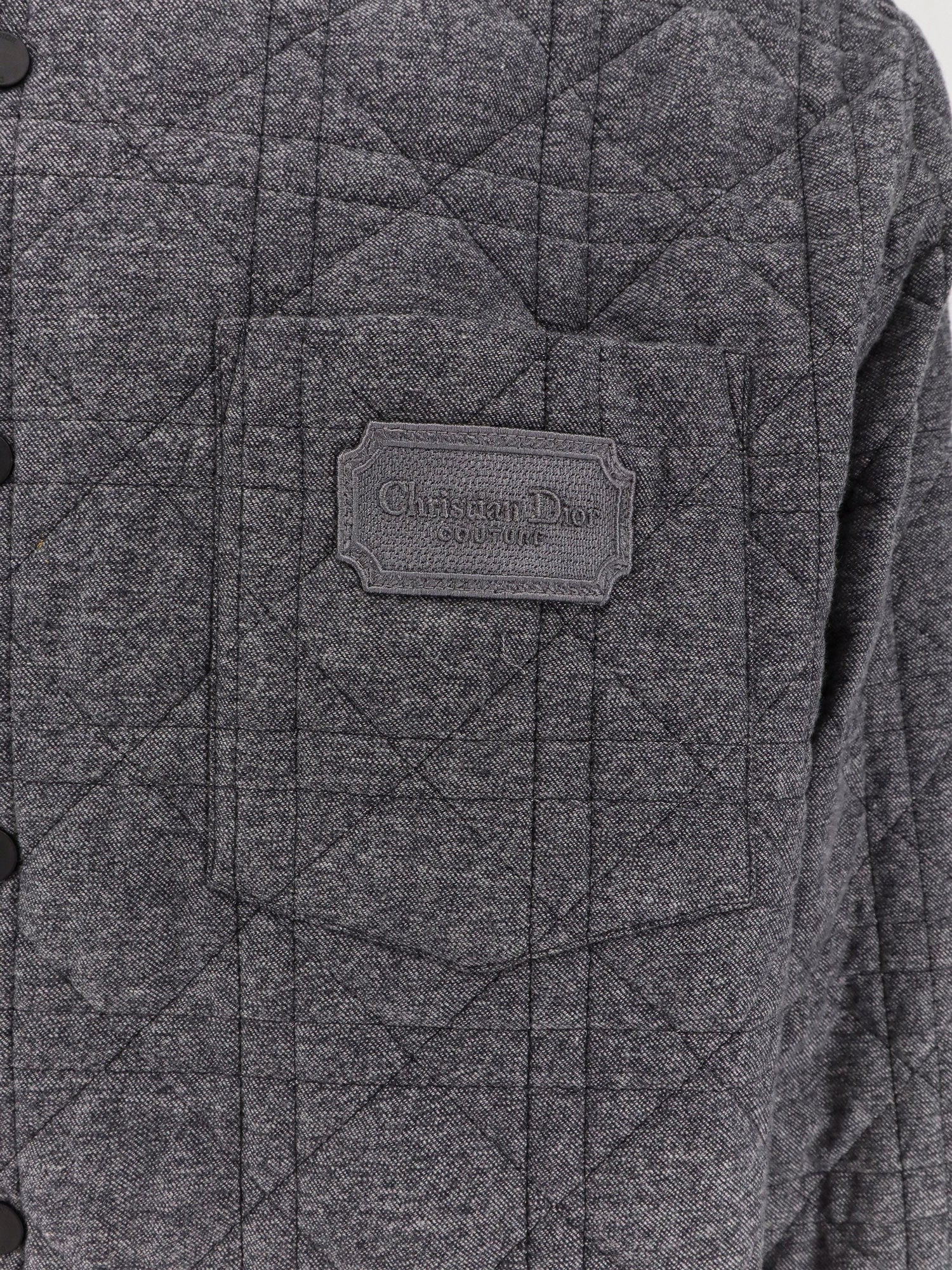 Cannage Shirt Jacket with Embroidery Christian Dior Couture