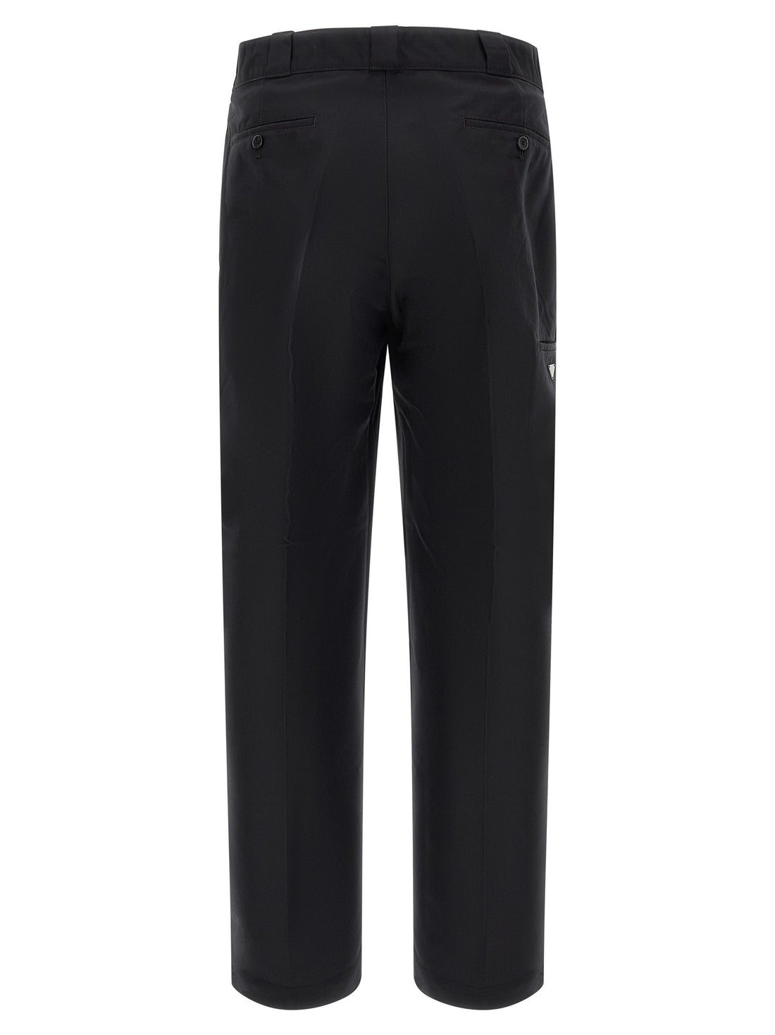 PRADA - Canvas pants with pleat Black