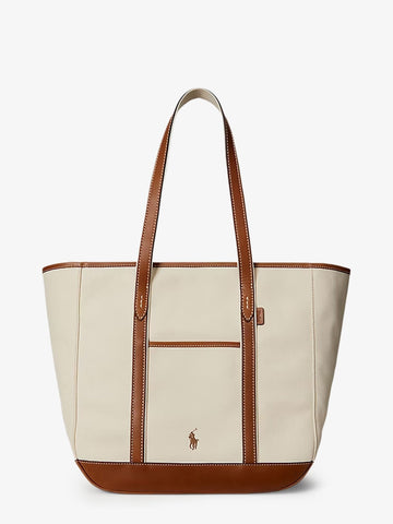 Polo Ralph Lauren Canvas shopping bag with embroidered logo