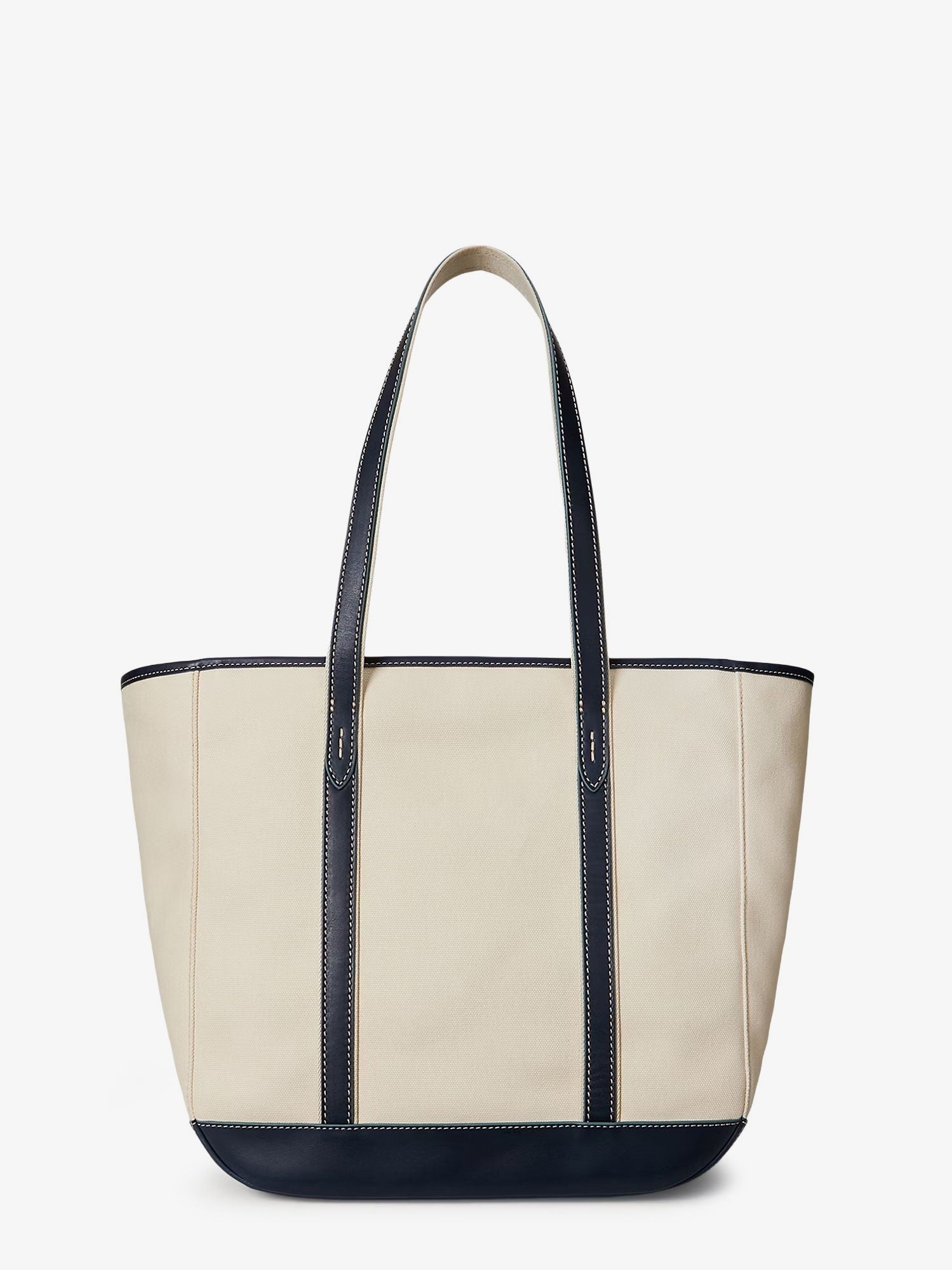 Canvas shopping bag with embroidered logo