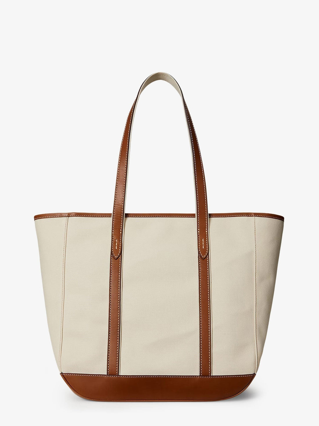 Canvas shopping bag with embroidered logo