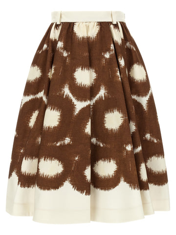PRADA - Canvas skirt Brown 42 IT