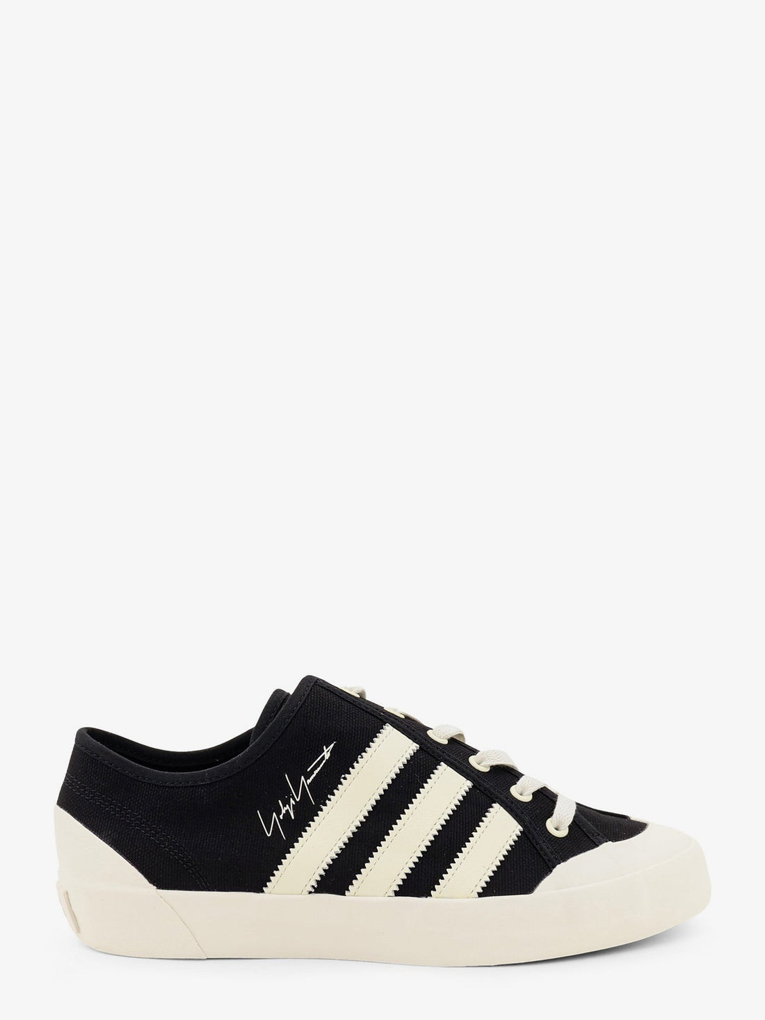ADIDAS Y-3 - Canvas sneakers with iconic side stripes Unisex Black