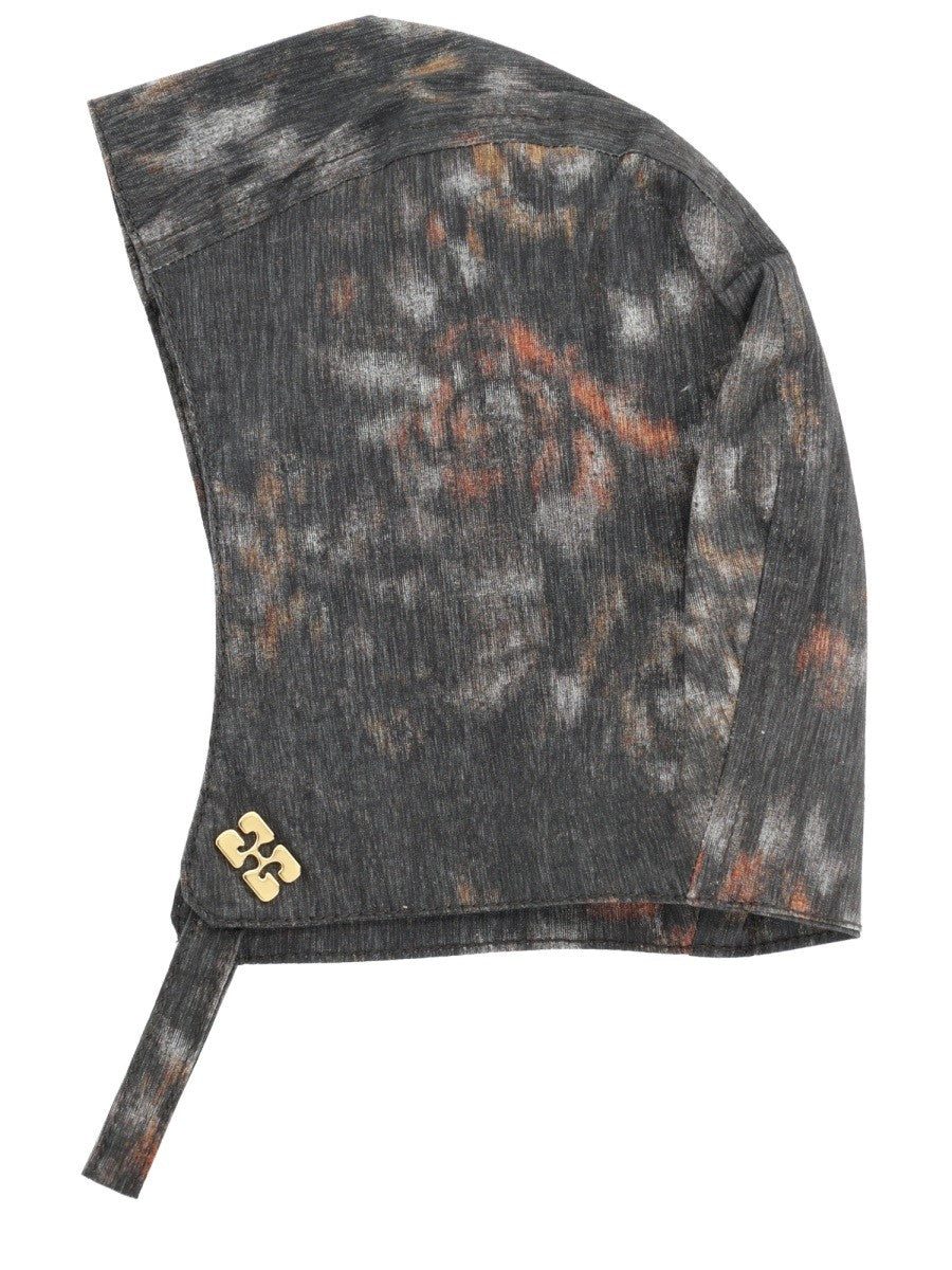 GANNI - Cap with Print - Charcoal cap-with-print_73ff624b-a20d-4885-8933-1238d34960d3