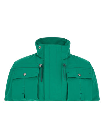 PRADA - Cropped Cape with pockets Light Blue L