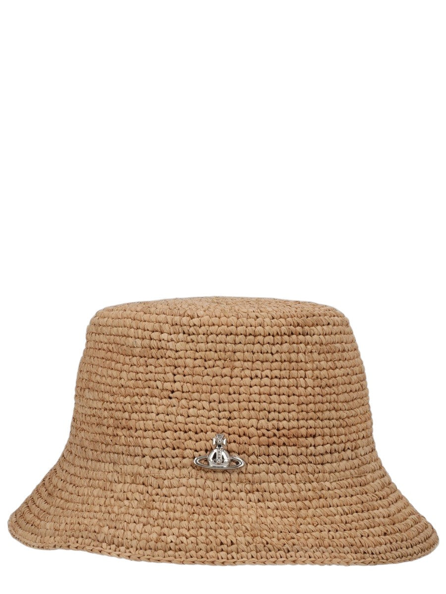 Vivienne Westwood CAPPELLO BUCKET CON DETTAGLIO "ORB"
