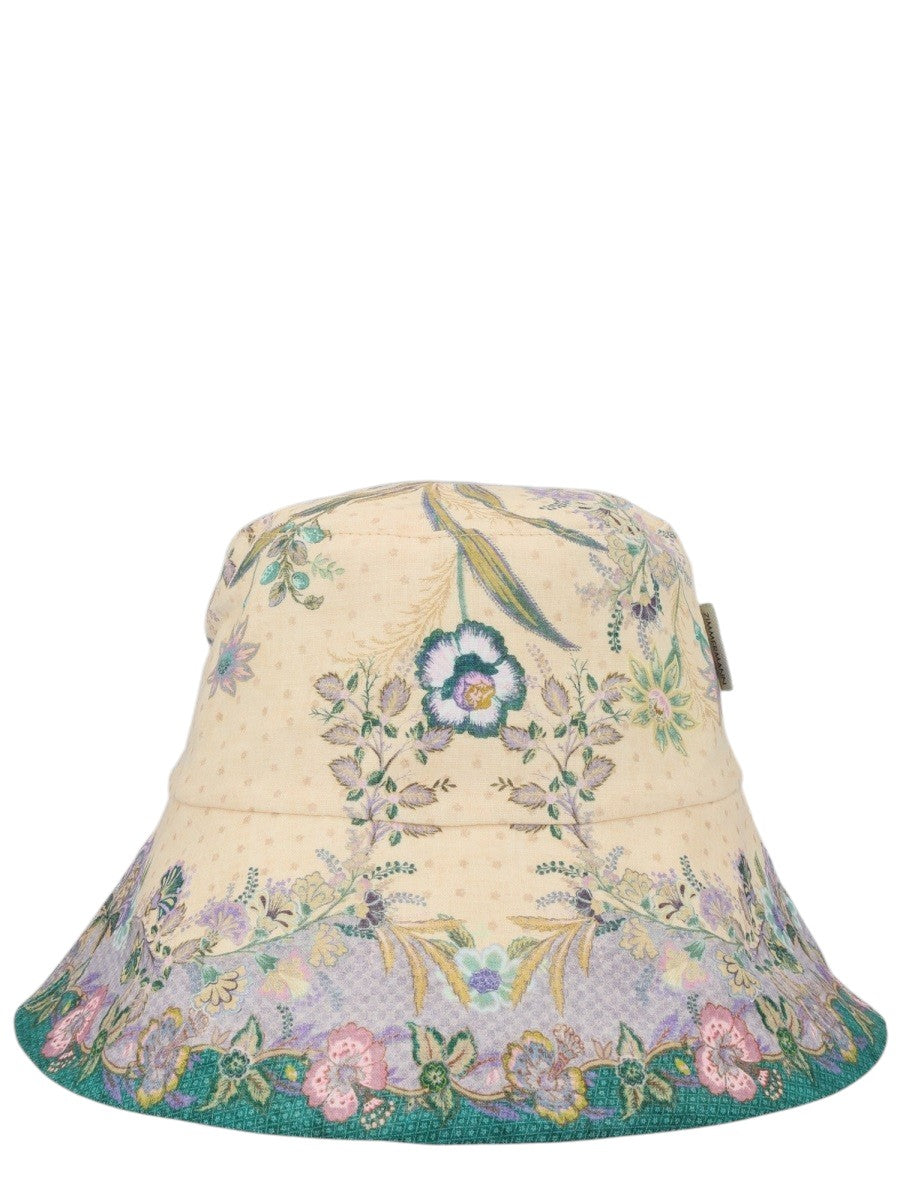 ZIMMERMANN PRINTED BUCKET HAT WITH WIDE BRIM