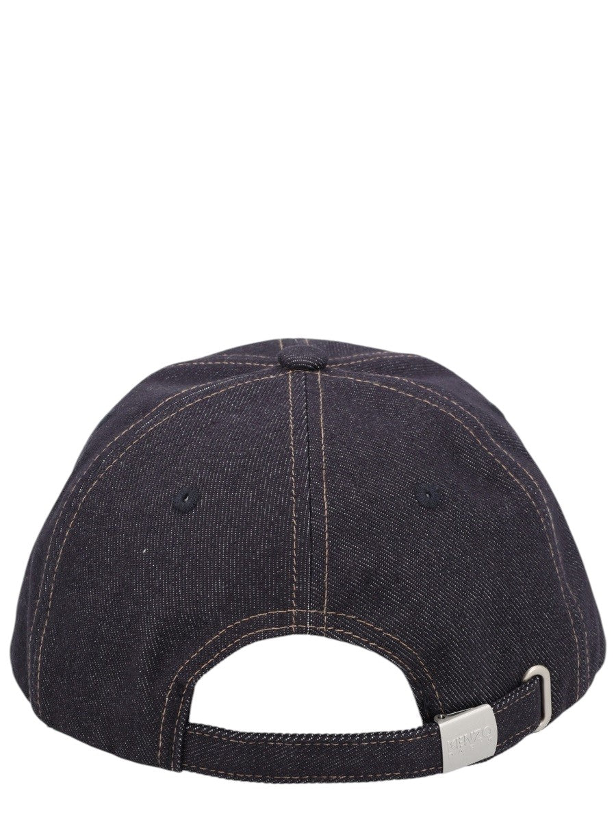 Kenzo - Baseball Denim Cap with Embroidered Tulip Logo cappello-da-baseball-con-logo-ricamato_c6833fe5-4480-47c2-abf3-f7a1357ab0db