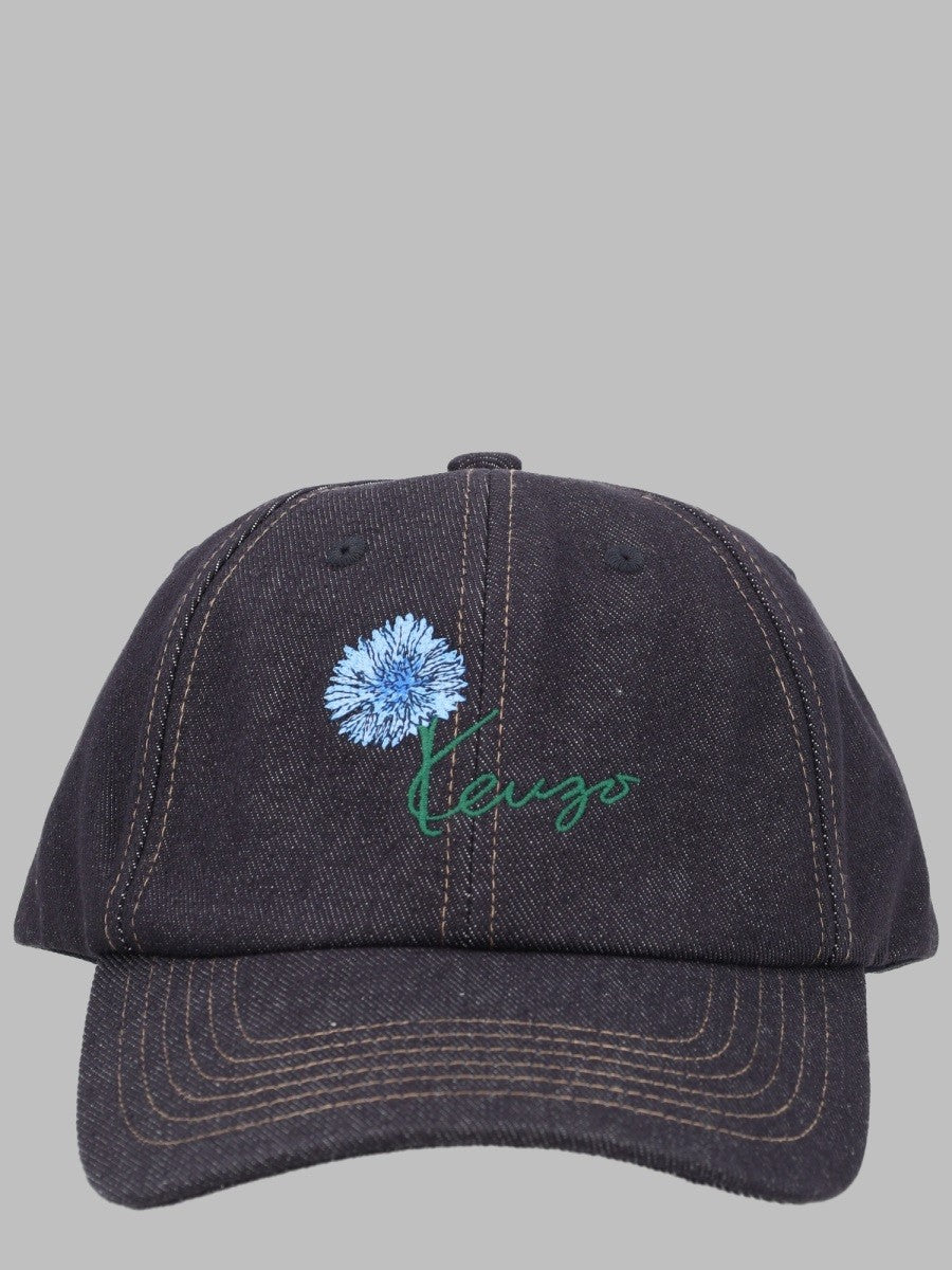 Kenzo - CAPPELLO DA BASEBALL CON LOGO RICAMATO