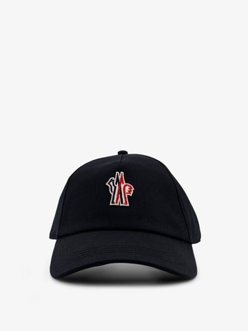 MONCLER GRENOBLE Cappello in cotone con patch logo frontale