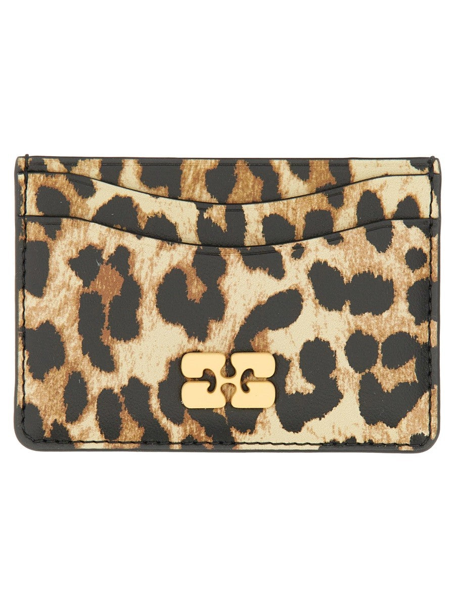 GANNI GANNI - CARD HOLDER WITH ANIMAL MOTIF