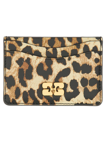GANNI GANNI - CARD HOLDER WITH ANIMAL MOTIF