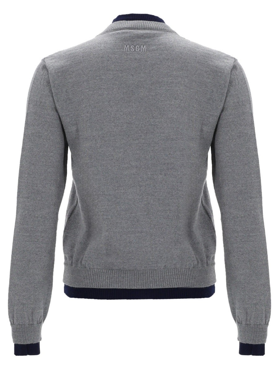 msgm - CARDIGAN CON DETTAGLIO DOPPIO BORDO