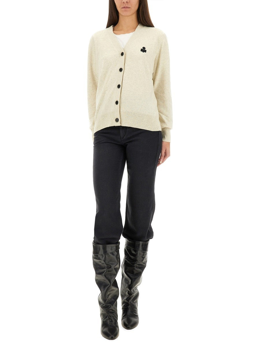 MARANT ETOILE - CARDIGAN "KARIN" WITH LOGO