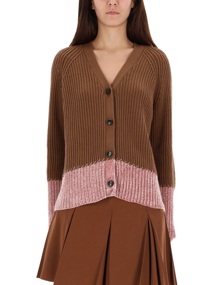 Marni Marni - CARDIGAN WITH "COLOR BLOCK" PATTERN