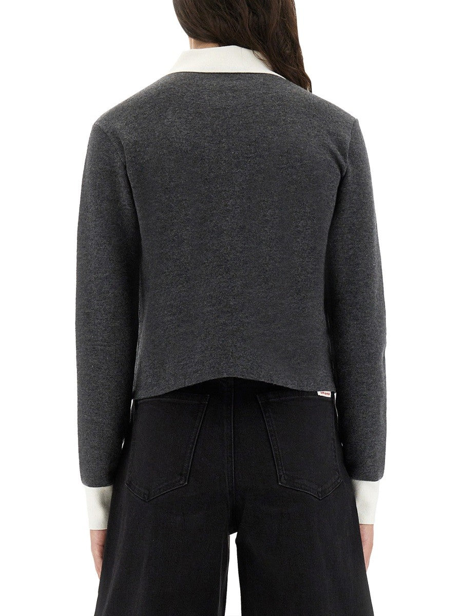 SELF-PORTRAIT - CARDIGAN WITH CONTRASTING COLLAR cardigan-with-contrasting-collar_77bf9fcf-7dca-4c2c-b8db-28d0c7b34e26