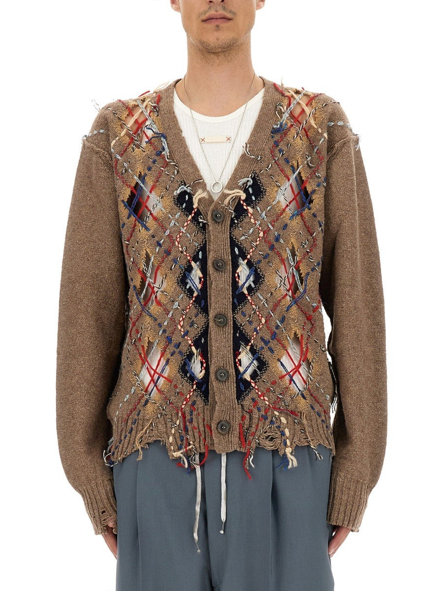 CARDIGAN WITH DIAMOND PATTERN